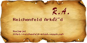 Reichenfeld Arkád névjegykártya