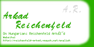 arkad reichenfeld business card